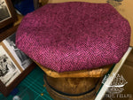 Load image into Gallery viewer, One piece 8-Dart Flat Cap, in Shaded-Pink Herringbone British tweed (Custom Order)
